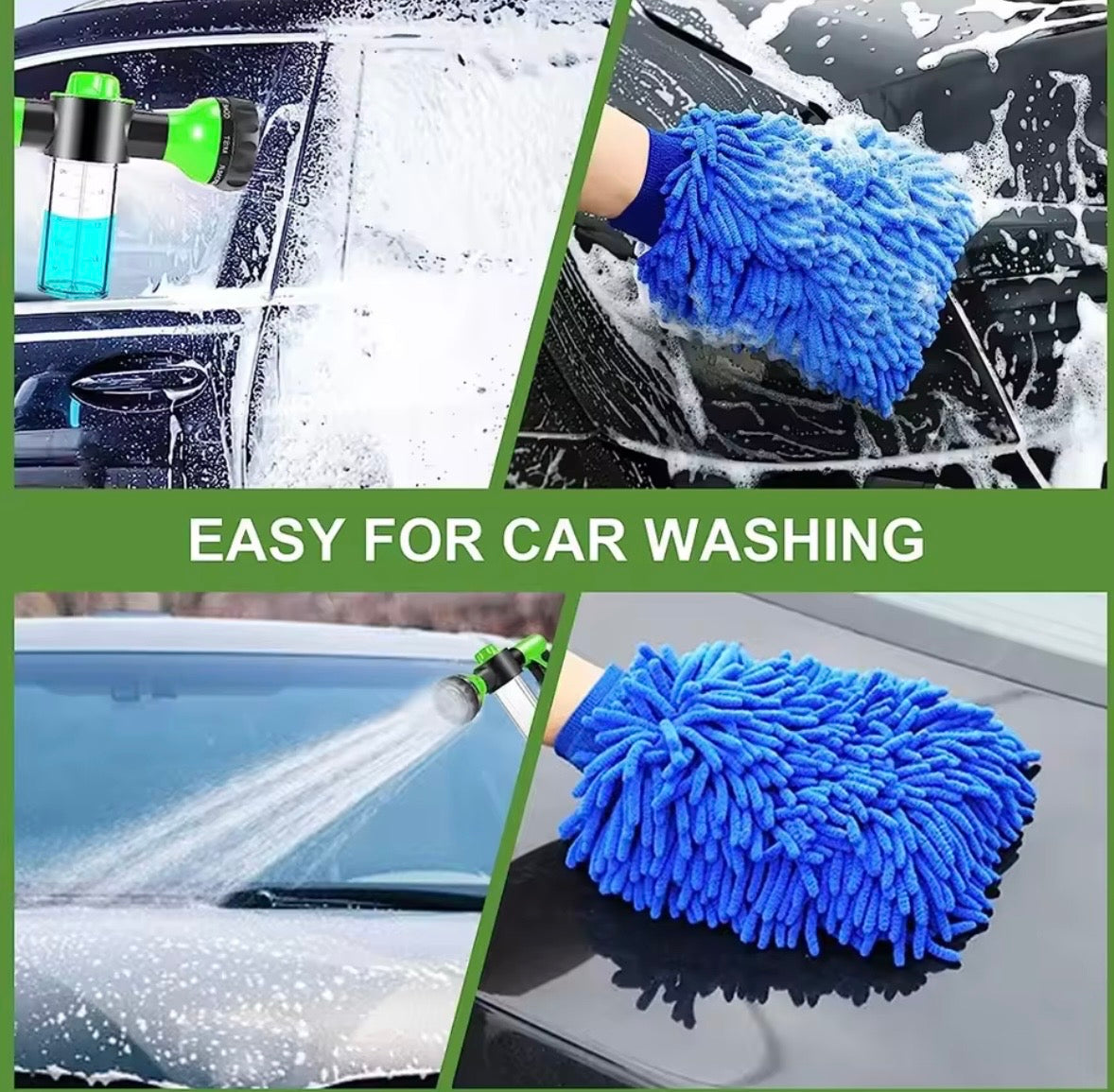 Pet Shower Sprayer 8 in 1 High Pressure Dog & Cat Bathing Tool with Foam Nozzle